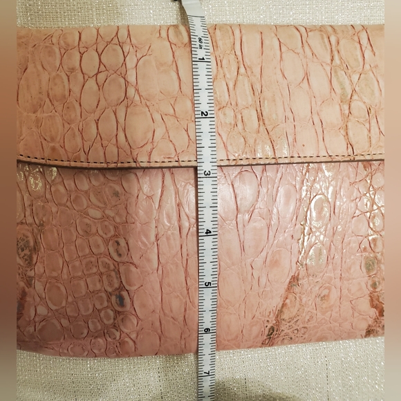 Vintage Brahmin Pink and Gold Clutc, Shoulder Bag - Picture 6 of 8